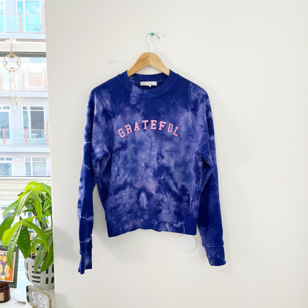 Spiritual Gangster Grateful Purple Tye Dye Sweatshirt Size Small